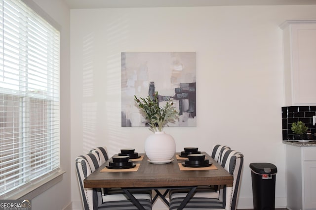 view of dining area