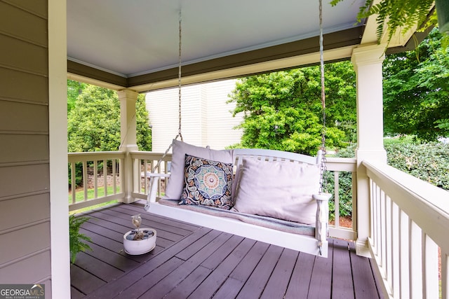 view of wooden deck