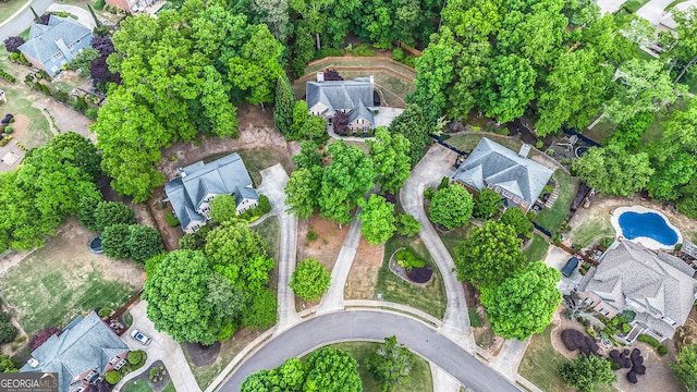 bird's eye view featuring a residential view