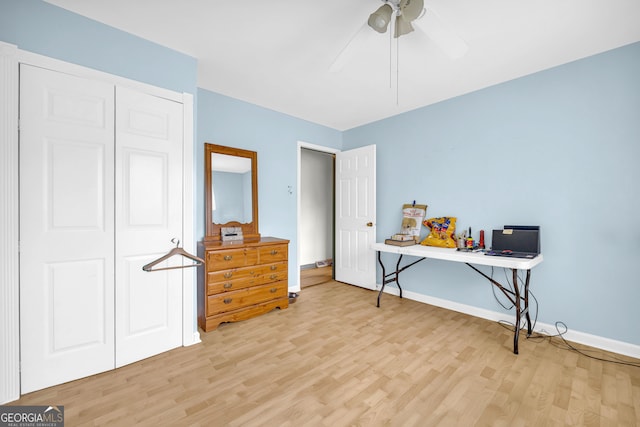 415 Scenic Dr, Toccoa, GA 30577 - office space with light wood-style floors and a ceiling fan