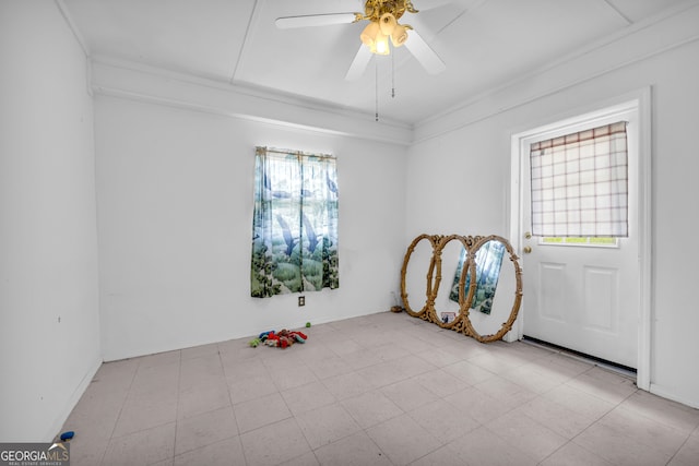 415 Scenic Dr, Toccoa, GA 30577 - unfurnished room featuring crown molding and a ceiling fan