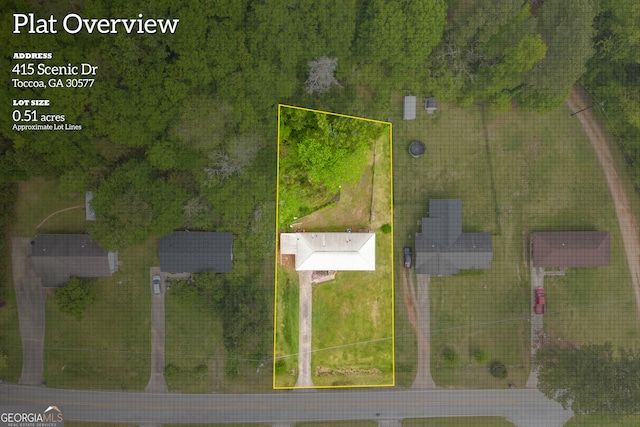 415 Scenic Dr, Toccoa, GA 30577 - aerial view