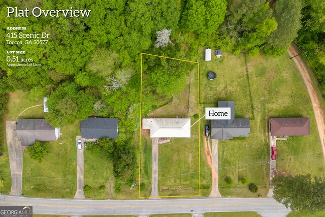 415 Scenic Dr, Toccoa, GA 30577 - birds eye view of property