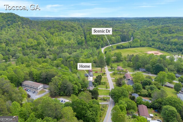 415 Scenic Dr, Toccoa, GA 30577 - aerial view with a forest view
