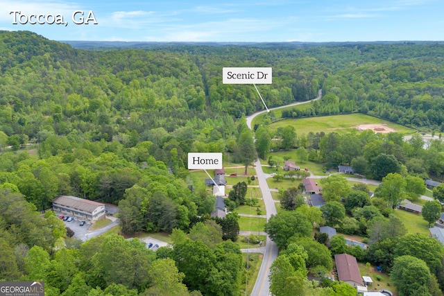 415 Scenic Dr, Toccoa, GA 30577 - aerial view of a heavily wooded area