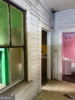 803 S Jefferson St, Dublin, GA 31021 - hallway featuring wooden walls