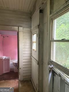 803 S Jefferson St, Dublin, GA 31021 - miscellaneous room with plenty of natural light and wooden ceiling