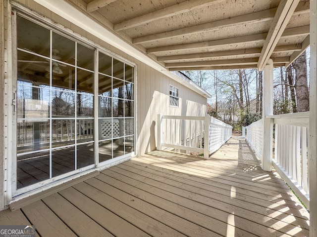 view of wooden terrace