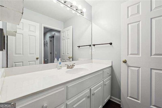 bathroom with vanity