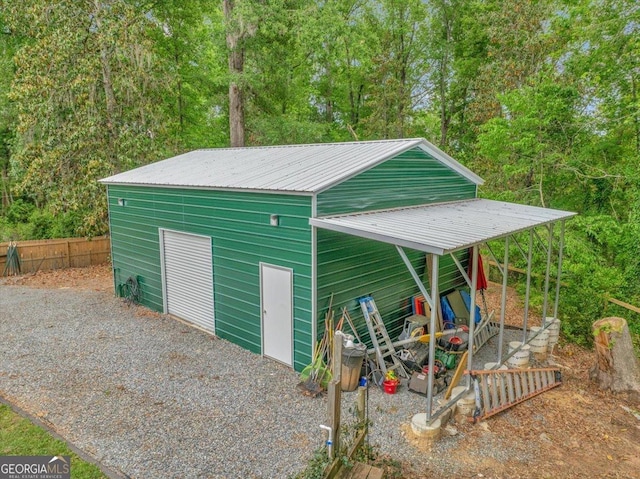 exterior space featuring fence