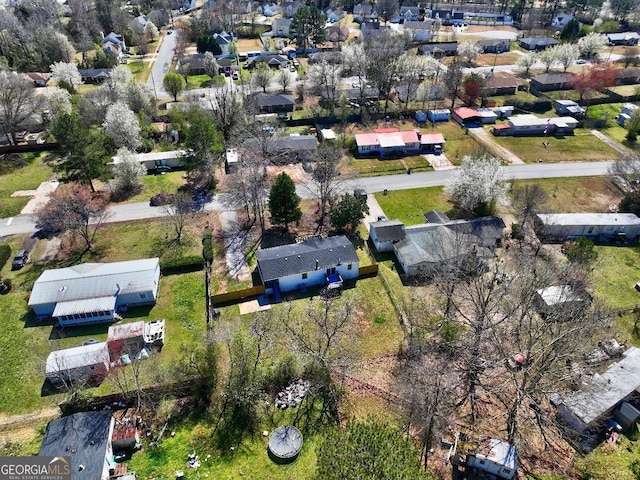 bird's eye view with a residential view