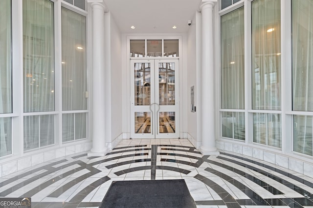exterior space with french doors