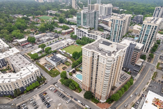 bird's eye view featuring a view of city