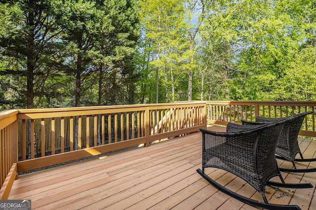 view of wooden deck