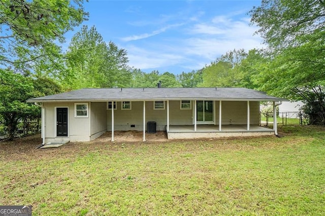 4004 Knightsbridge Rd, Kennesaw, GA 30144 - back of house with a patio, fence, a yard, and cooling unit