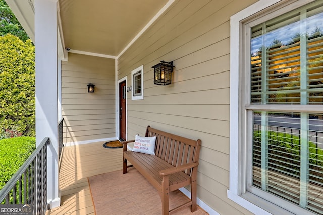 exterior space with a porch