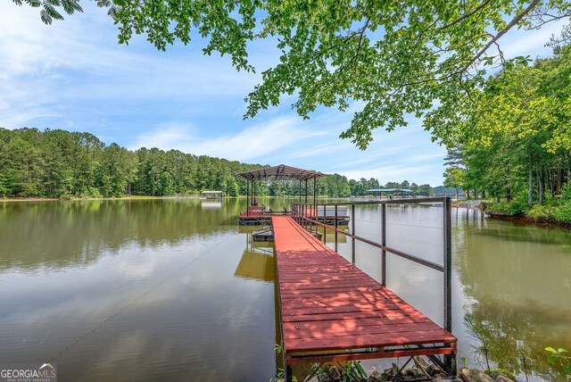 147 S Pine Cove Dr, Lagrange, GA 30240 - dock area featuring a water view and a view of trees