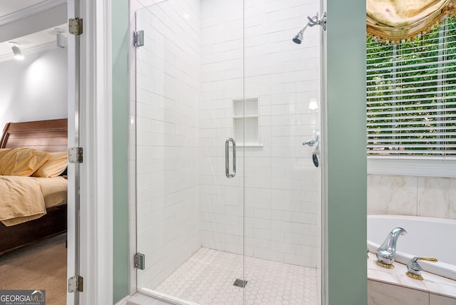 147 S Pine Cove Dr, Lagrange, GA 30240 - ensuite bathroom with a shower stall and a garden tub