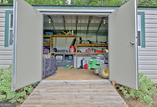 view of outdoor structure