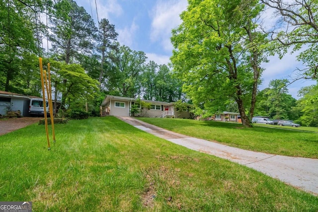 3497 Glensford Dr, Decatur, GA 30032 - ranch-style home with a front lawn