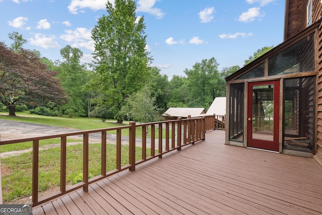 966 Wahoo Creek Rd, Murrayville, GA 30564 - deck with a lawn