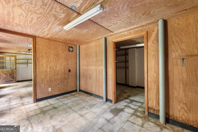 966 Wahoo Creek Rd, Murrayville, GA 30564 - unfurnished room with wood walls and light floors