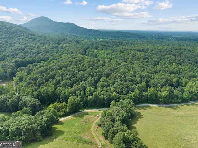 966 Wahoo Creek Rd, Murrayville, GA 30564 - birds eye view of property with a wooded view and a mountain view