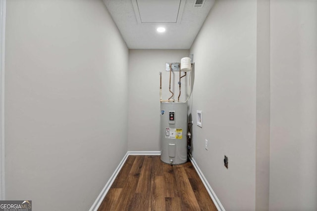 utility room with water heater
