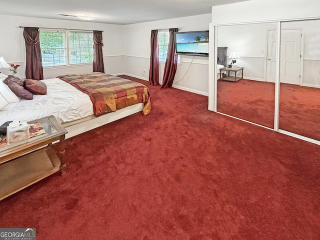 view of carpeted bedroom