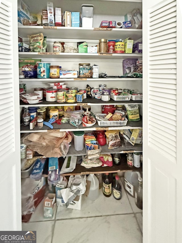 view of pantry