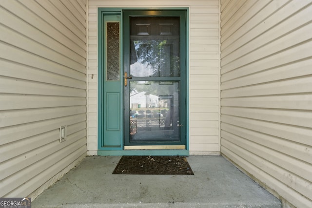 view of doorway to property