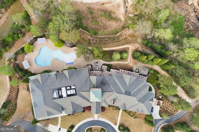 6408 Autumn Crest Ln, Hoschton, GA 30548 - aerial view of property's location featuring a pool area