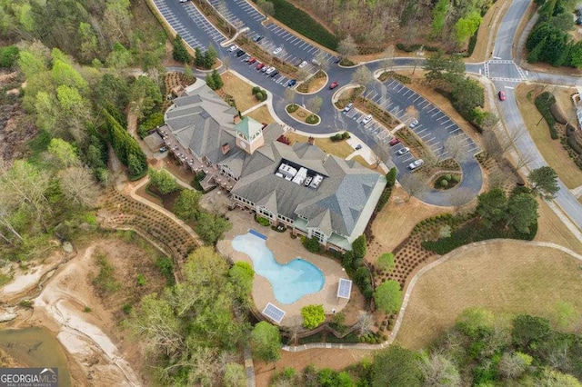 6408 Autumn Crest Ln, Hoschton, GA 30548 - aerial view of property's location featuring a pool area