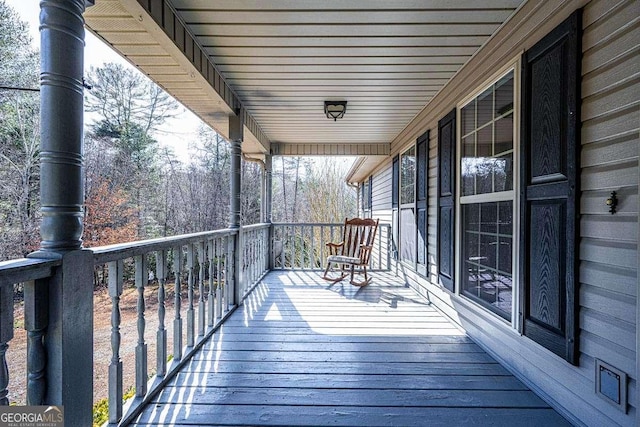 220 Yellowbird Trl Unit 40, Blue Ridge, GA 30513 - wooden terrace with a porch