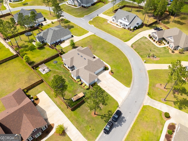 bird's eye view featuring a residential view