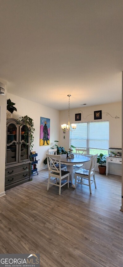 77 Willowrun Dr SW, Rome, GA 30165 - dining area with wood finished floors