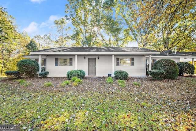 view of ranch-style home