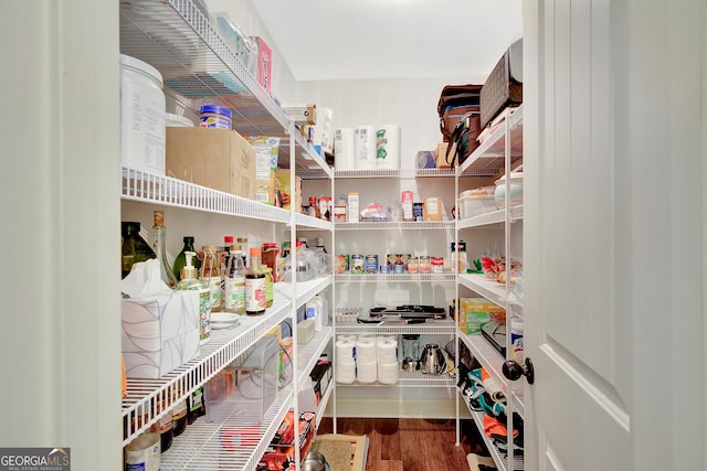 view of storage area