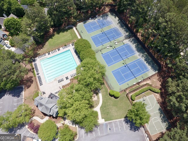 birds eye view of property