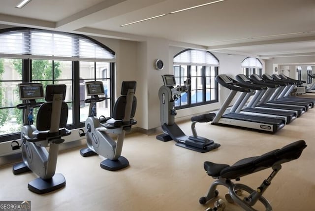 view of exercise room