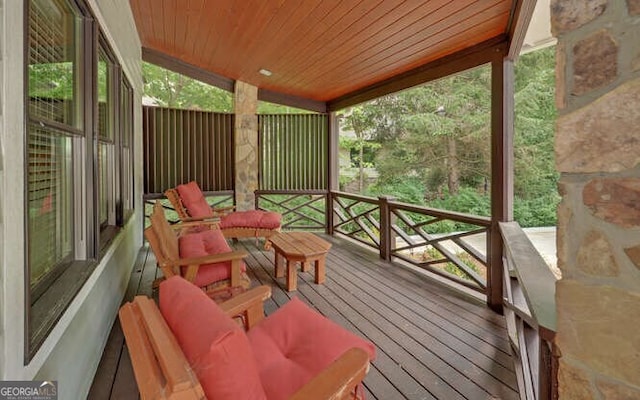 view of wooden terrace