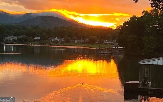 property view of water with a mountain view