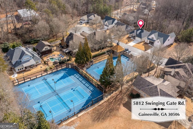 aerial view featuring a residential view