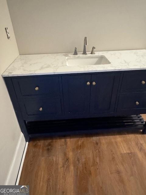 1823 Wrightsboro Rd, Augusta, GA 30904 - bathroom with vanity and wood finished floors