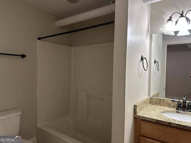 315 N Main St Unit 200, Madison, GA 30650 - full bathroom with vanity, shower / tub combination, and toilet
