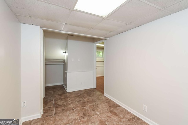 2636 Suzanne Ln, Acworth, GA 30102 - interior space with baseboards and a drop ceiling