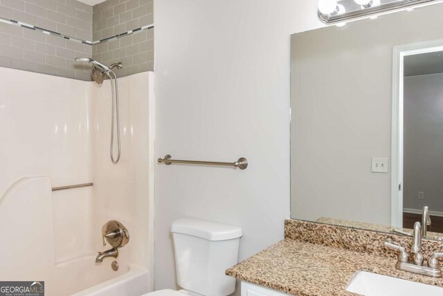 2636 Suzanne Ln, Acworth, GA 30102 - full bathroom with shower / tub combination, toilet, and vanity