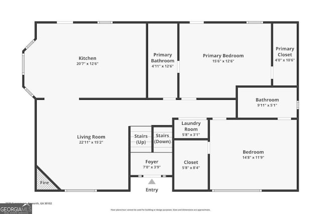 2636 Suzanne Ln, Acworth, GA 30102 - floor plan