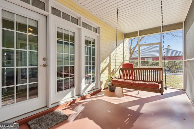 view of sunroom