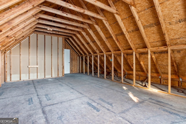 view of attic
